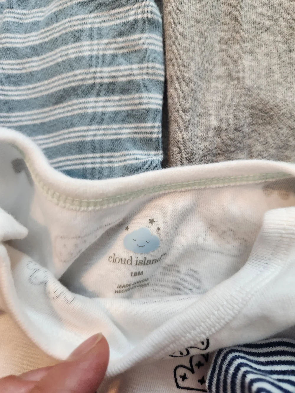 Set of 5 Baby Boy Short Sleeve Onesies Bodysuits- Sunshine, Clouds, 18 Months